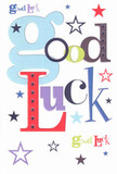 Radiating encouragement from Southfields' sunny avenues, this cheerful card features the words 'Good Luck' set in a playful spectrum of fonts and uplifting hues. Oversized, sky-blue letters intertwine with jubilant reds, natural greens, and deep purples-each character thoughtfully chosen, as if curated by a Southfields florist for the perfect arrangement. Sprinkles of navy, soft lilac, and lemon-green stars dart across the white background, evoking the hope and excitement of new adventures-be it an exam, a fresh start, or a big audition at a local venue. The flat, smooth card texture is pleasing to the touch, a subtle echo of the crisp petal edges on a bespoke bouquet from a Southfields flower boutique. This is the card you'd press into a friend's hands on Gressenhall Road to wish them well, every detail resonating with kindness, sincere optimism, and the joyful belief in brighter days ahead-rooted in the everyday warmth of our local community.